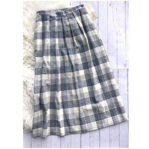 🌸Vintage Pendleton wool blue plaid pleated skirt